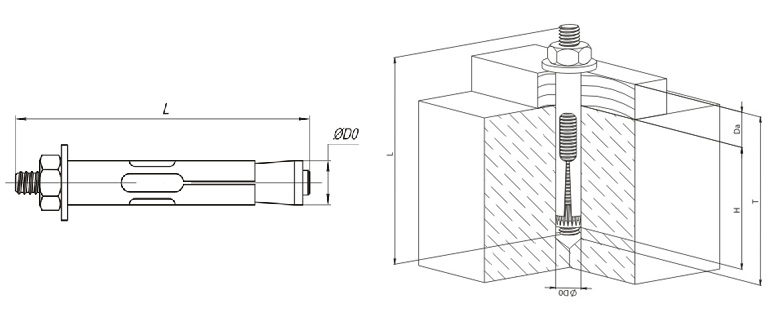 Чертеж фундаментный болт dwg